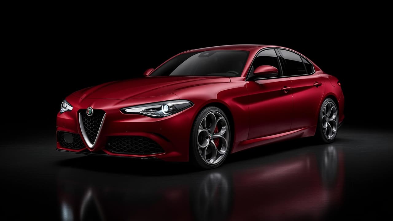 Alfa Romeo Giulia en éclairage studio